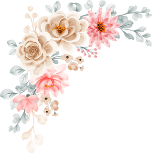 flower arrangement with peach and beige flower