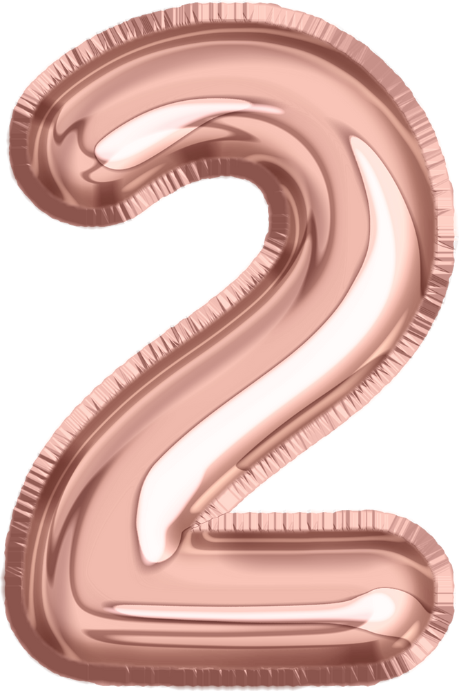 Rose gold balloon number 2